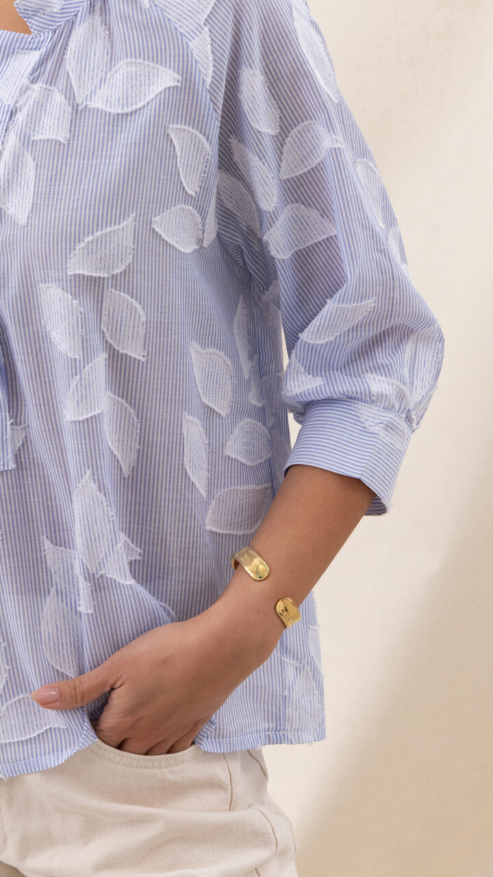 Kayla Shirt - Blue Stripe