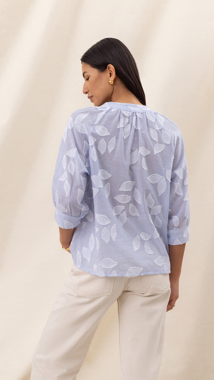 Kayla Shirt - Blue Stripe