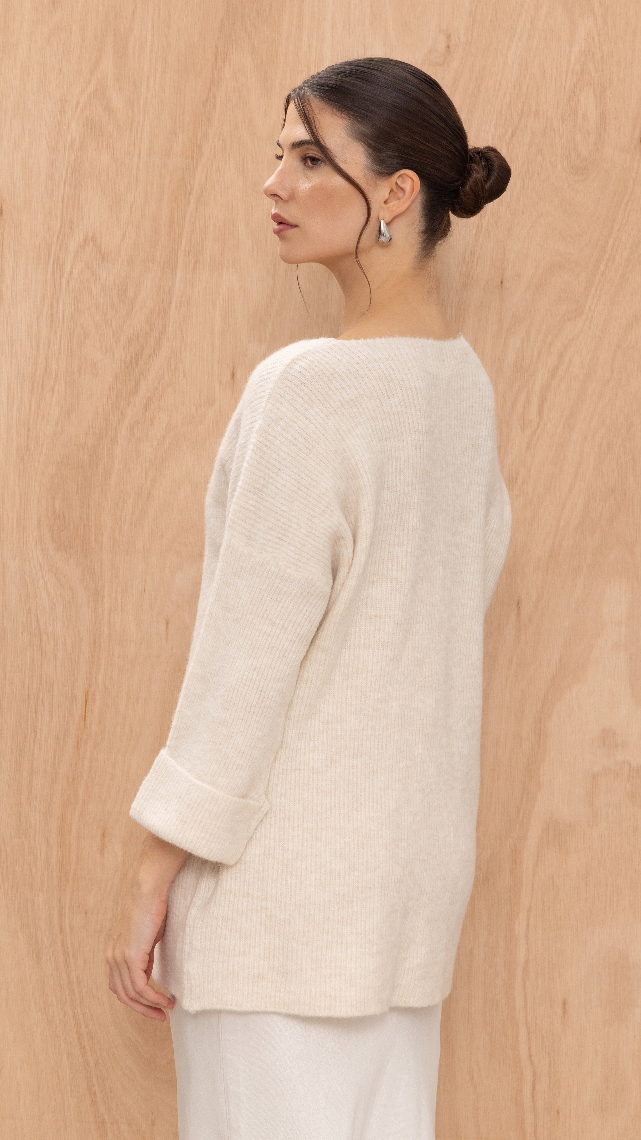 Luisa Sweater and Scarf - Off-White