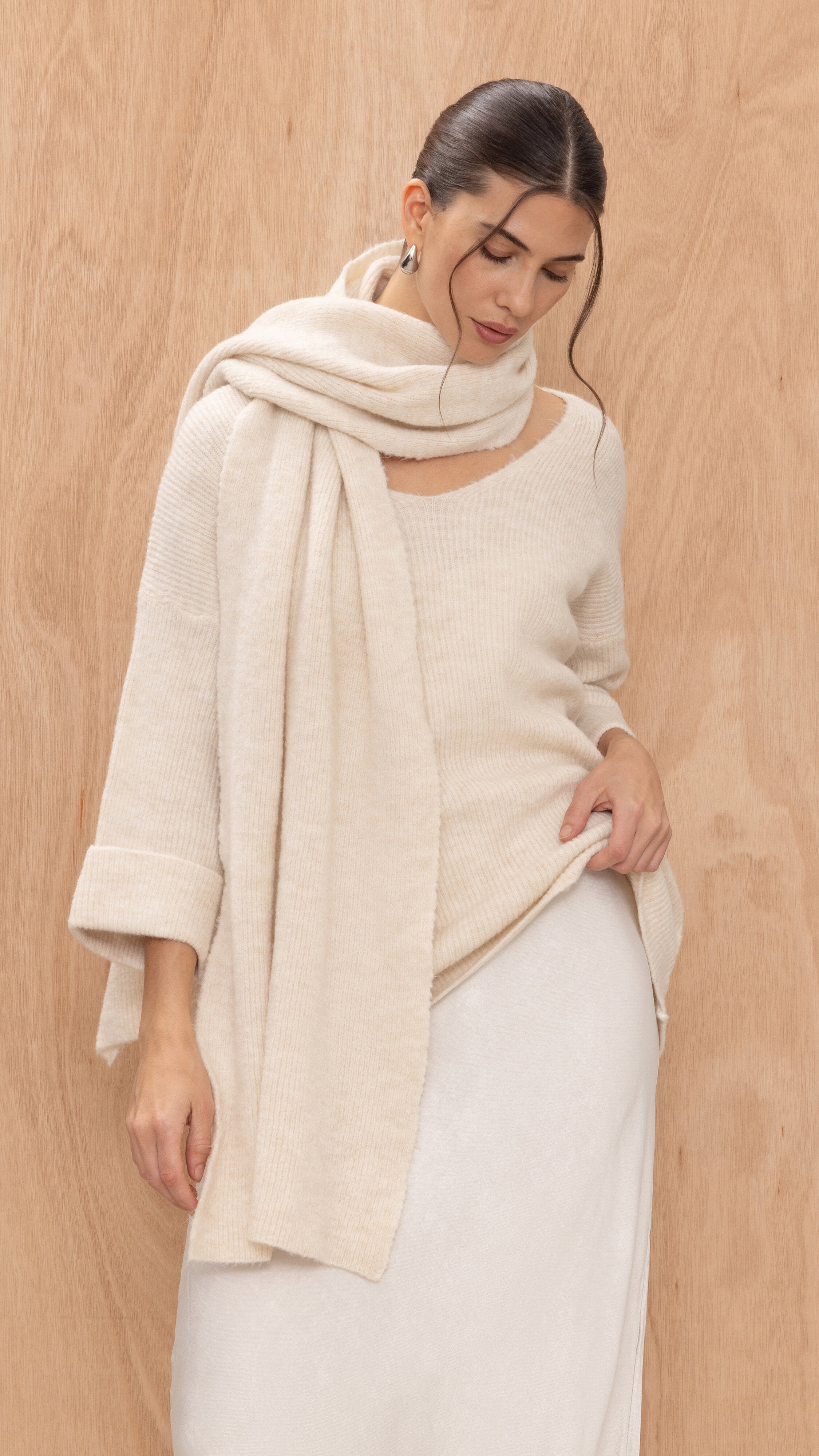 Luisa Sweater and Scarf - Off-White