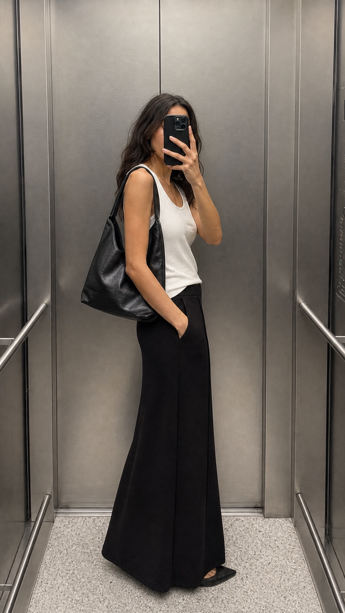 Maren skirt with belt - Black