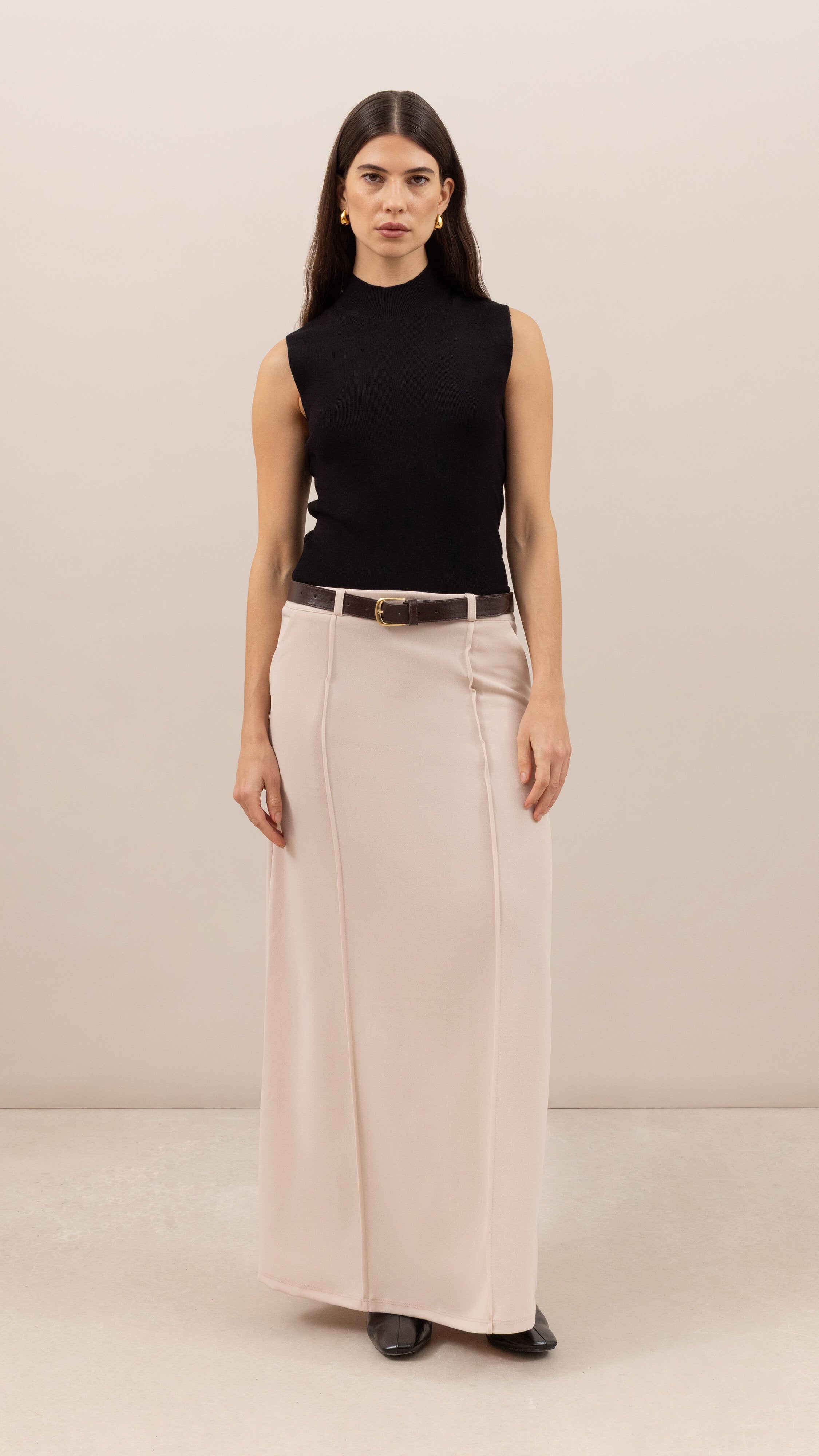 Maren skirt with belt - Stone