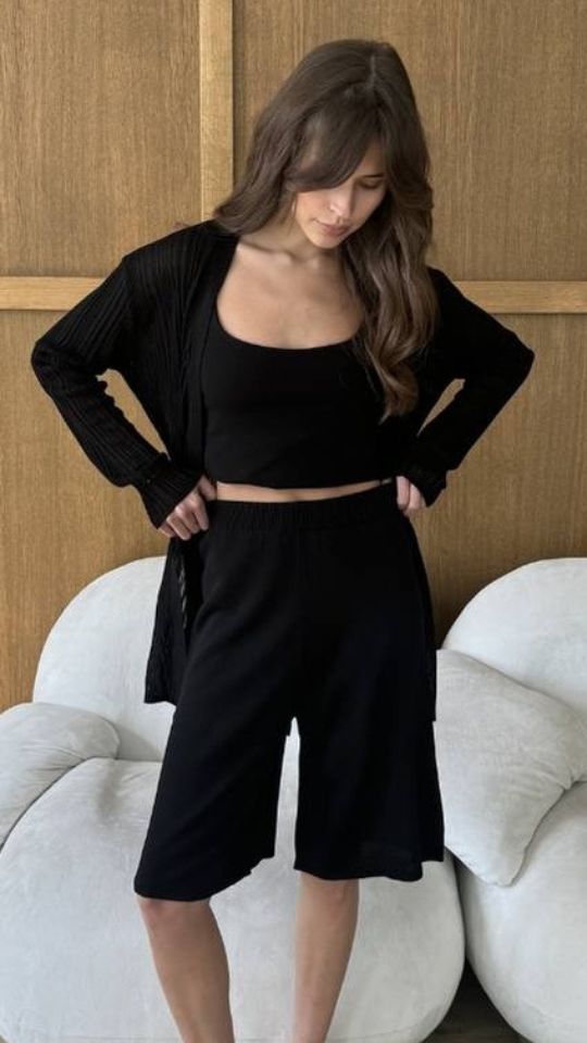 Faye Knit Bermuda - Black