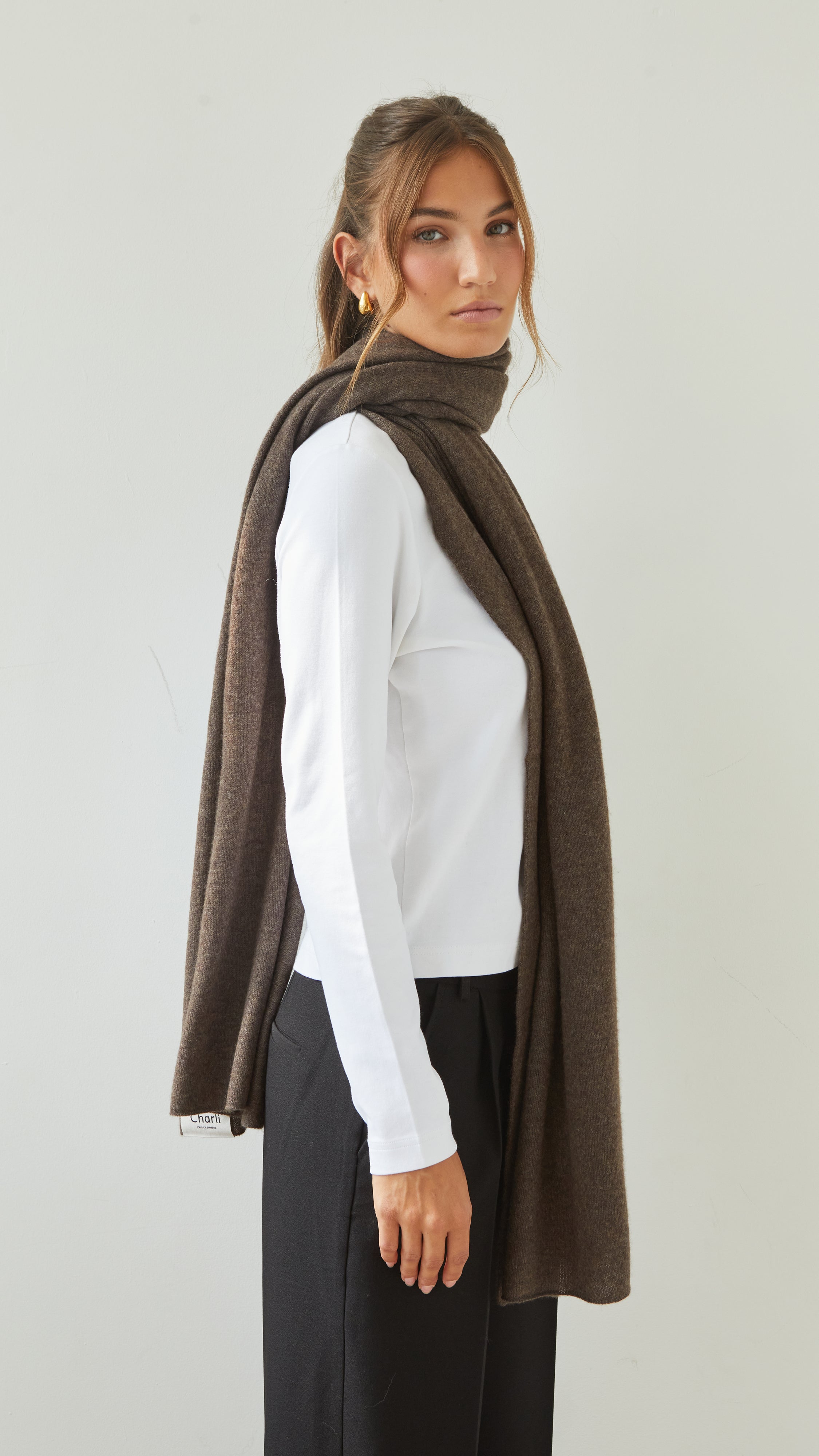 Cashmere Travel Wrap - Bark