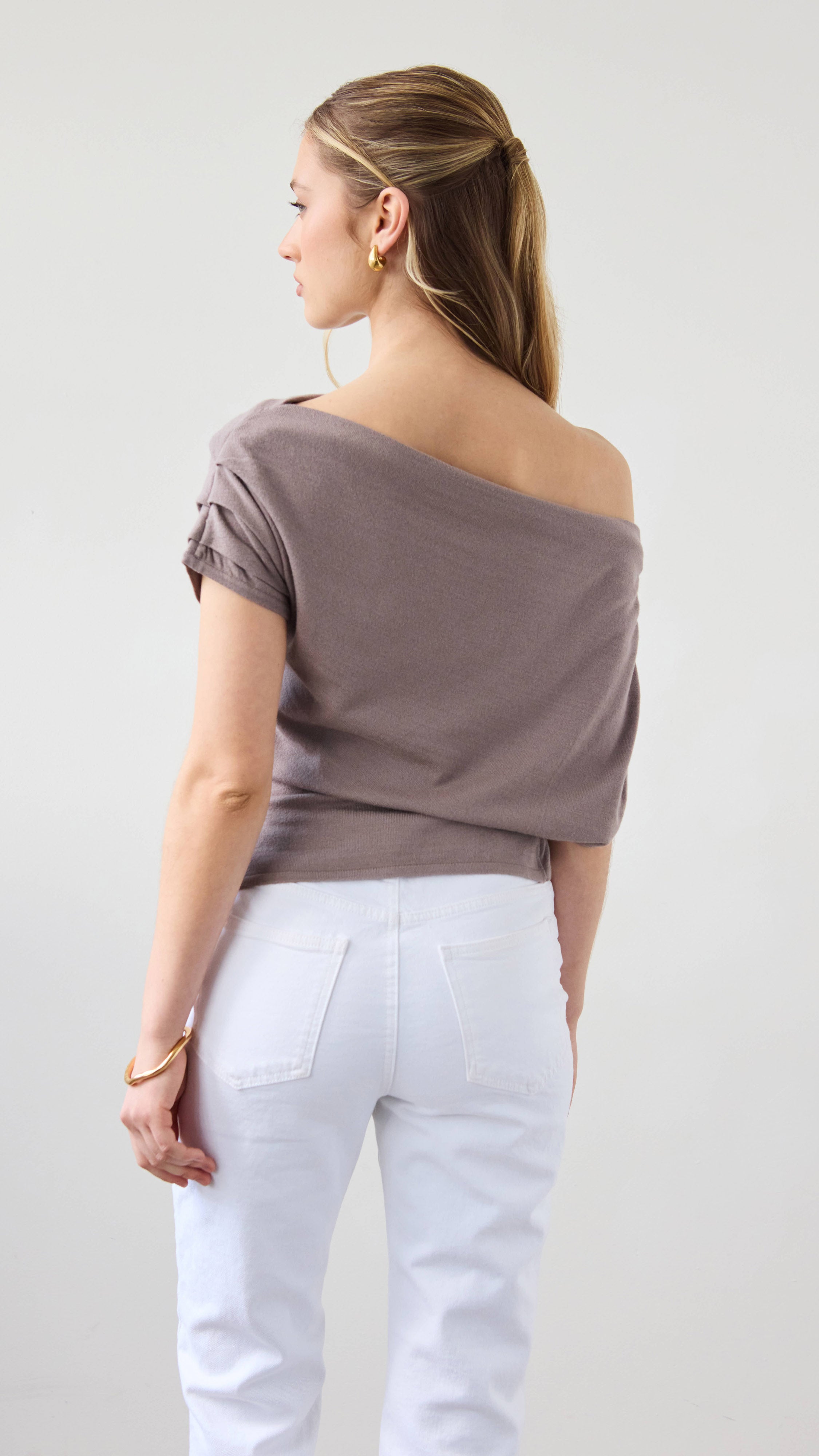 Nadine Off-Shoulder Top - Mink