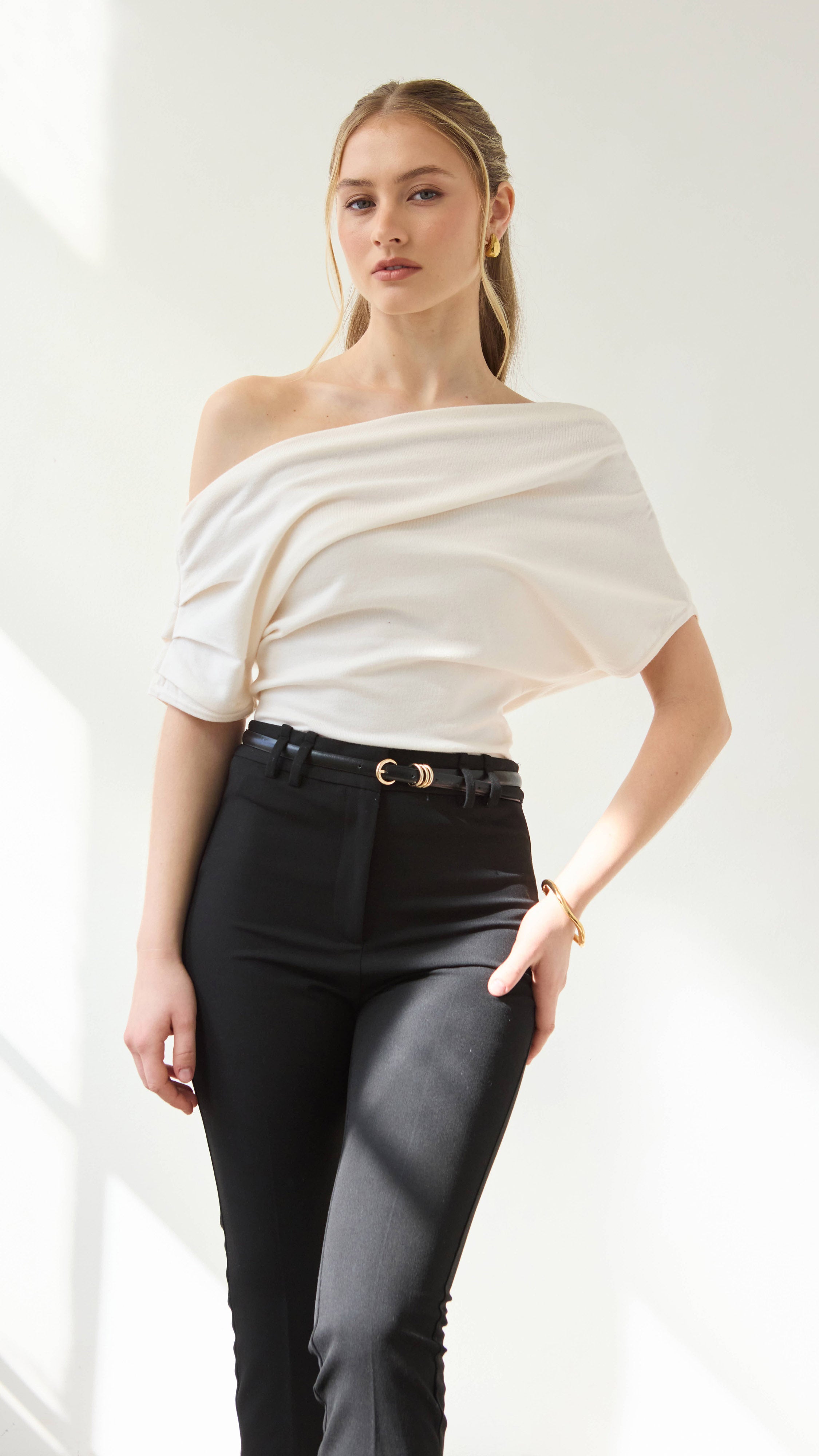 Nadine Off-Shoulder Top - Ivory