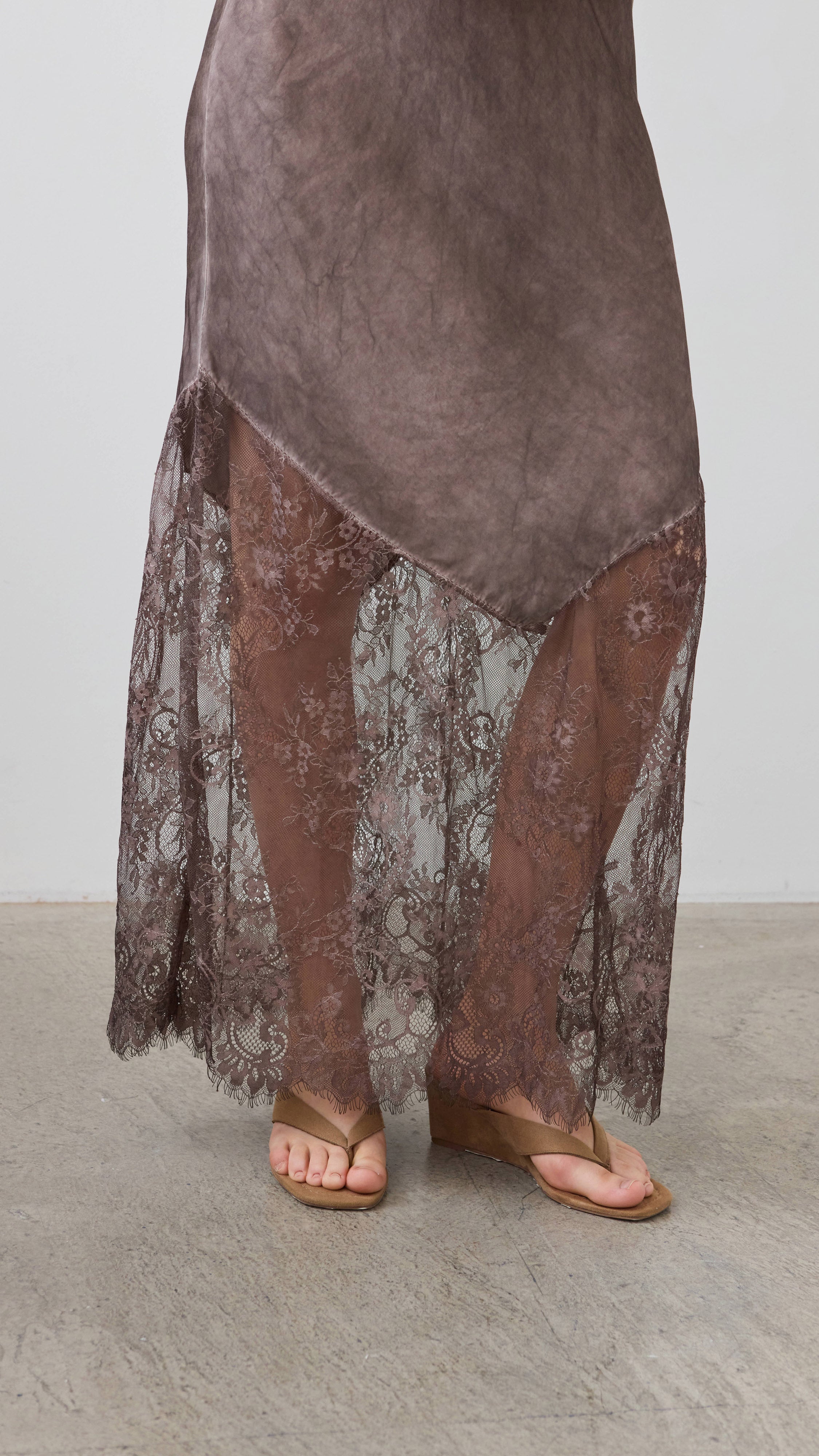 Solange Slip Dress - Espresso