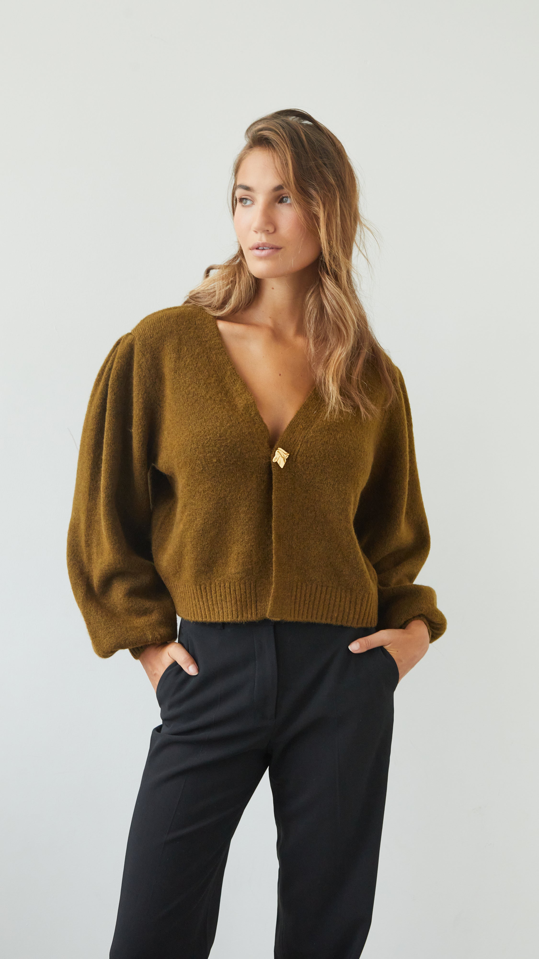 Hollie Cardigan - Khaki