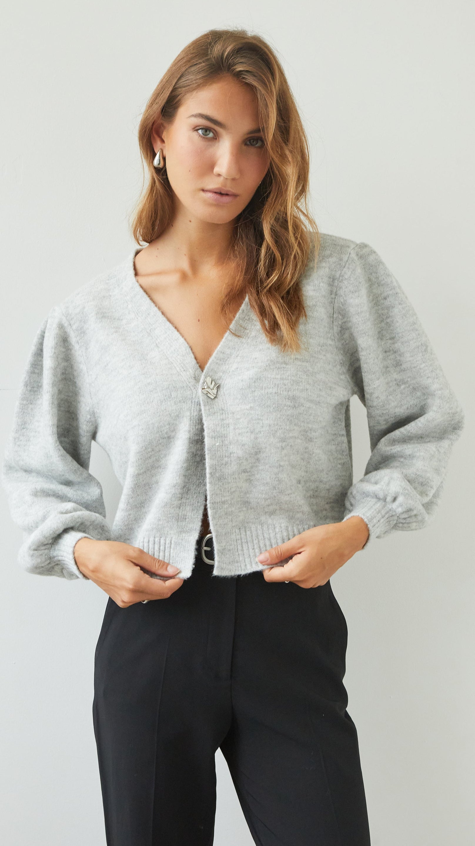 Hollie Cardigan - Silver Grey