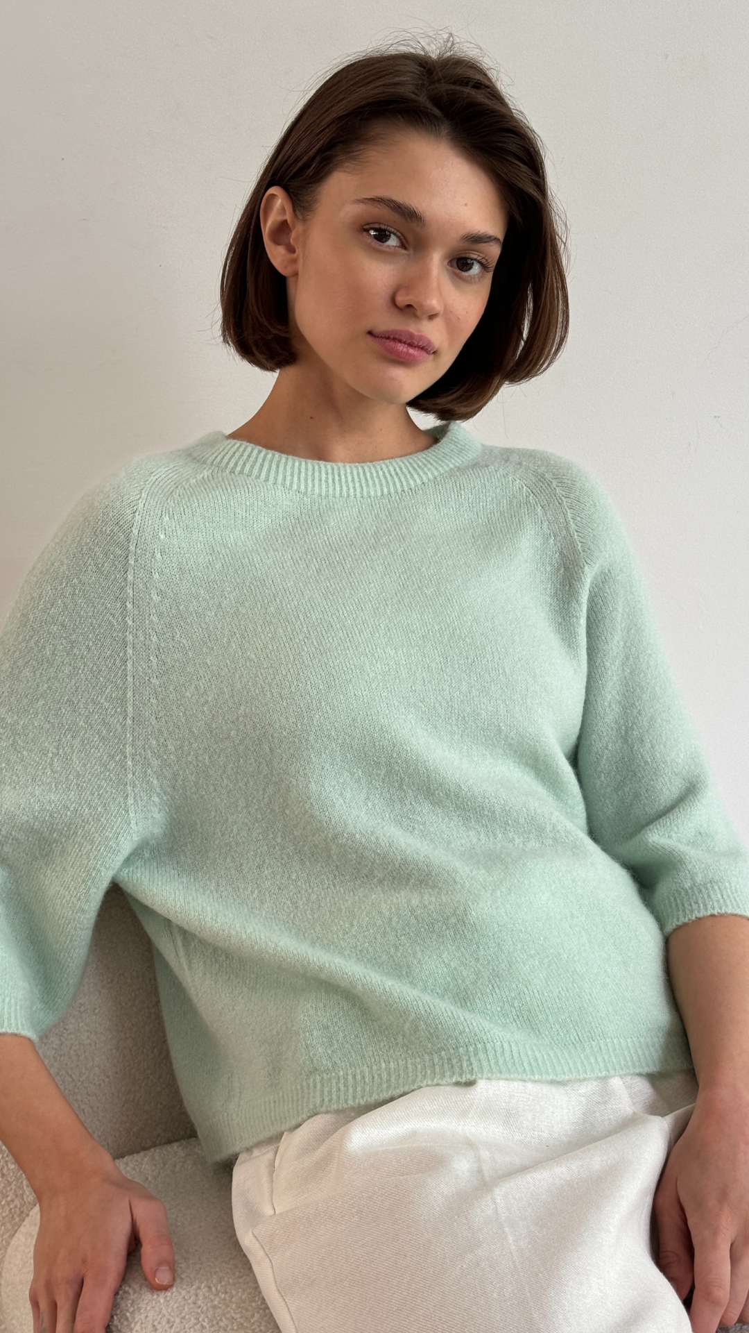 Piper Alpaca Knit - Mint