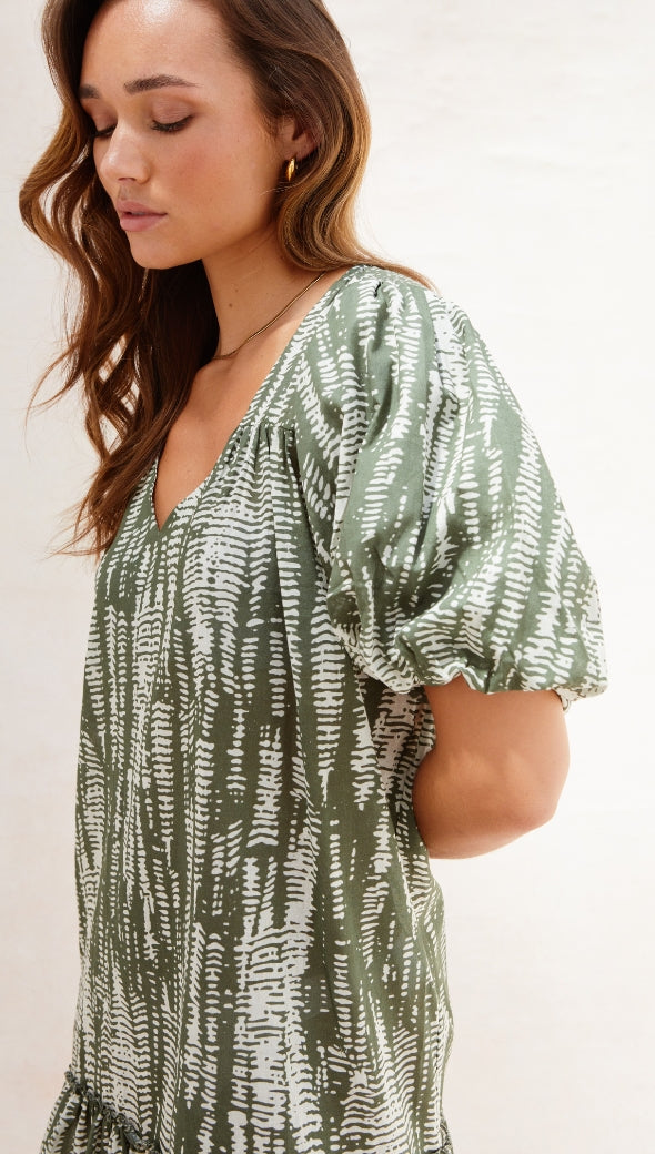 Tia Dress - Forest And Cloud