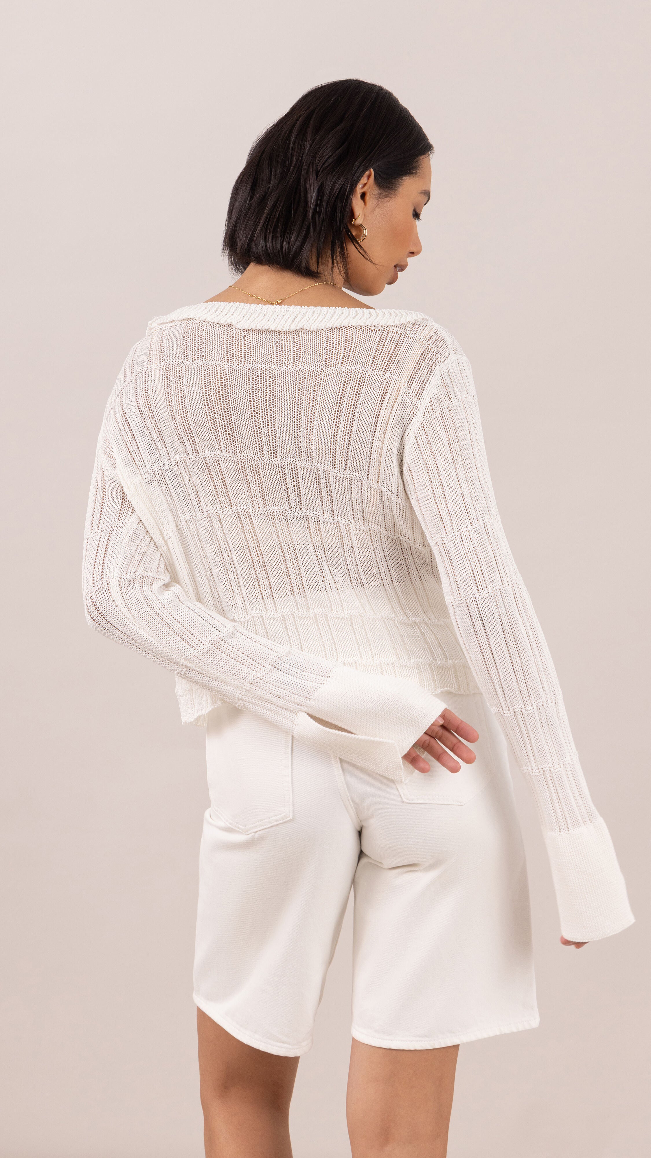 Daisy Frill Cardigan - Ivory