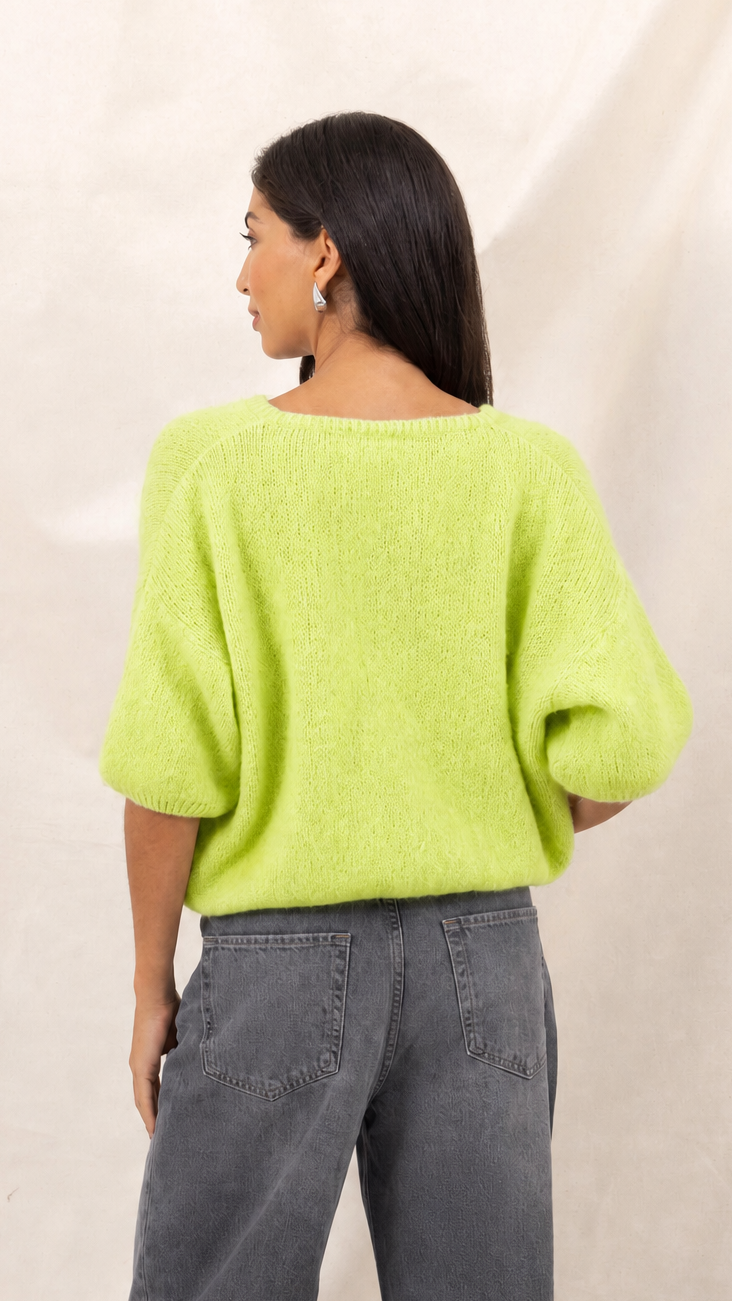 Emme Cardigan - Chartreuse