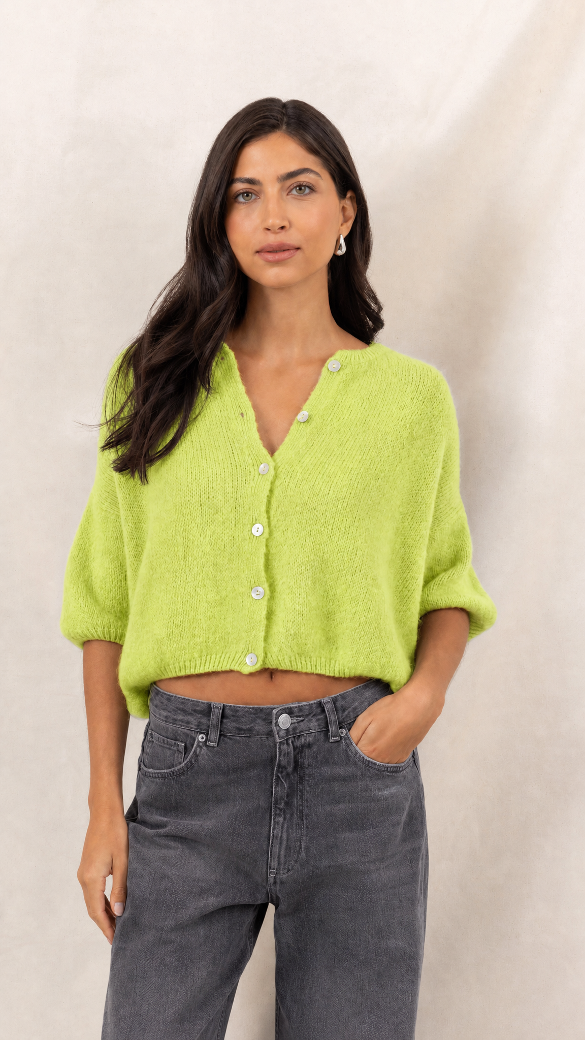 Emme Cardigan - Chartreuse