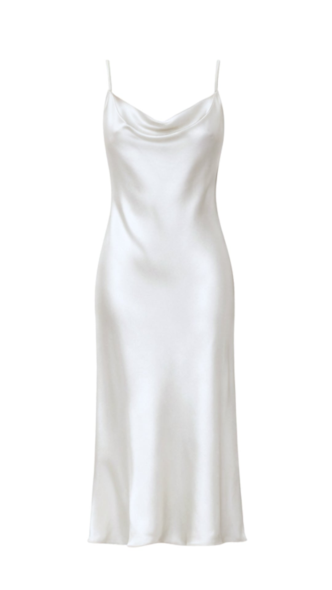Iris Satin Dress - Pearl