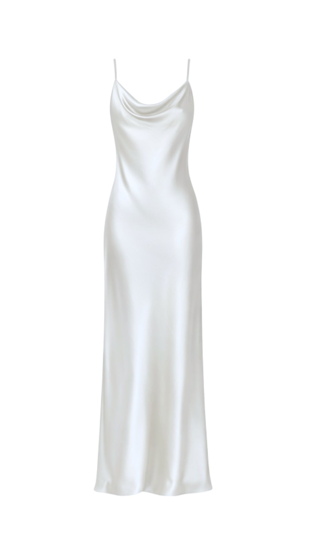 Alena Satin Dress - Pearl