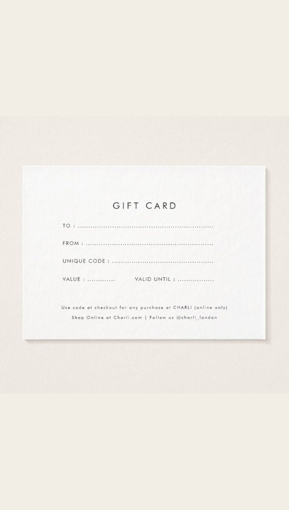 Charli London Gift Card - £200