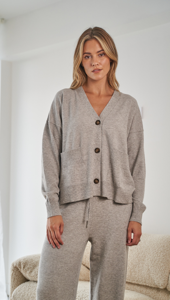 Mayenne Cardigan - Grey Melange