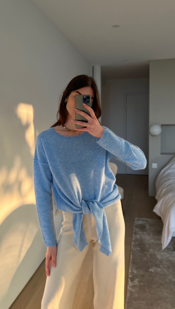 Christa Cashmere Sweater - Sky