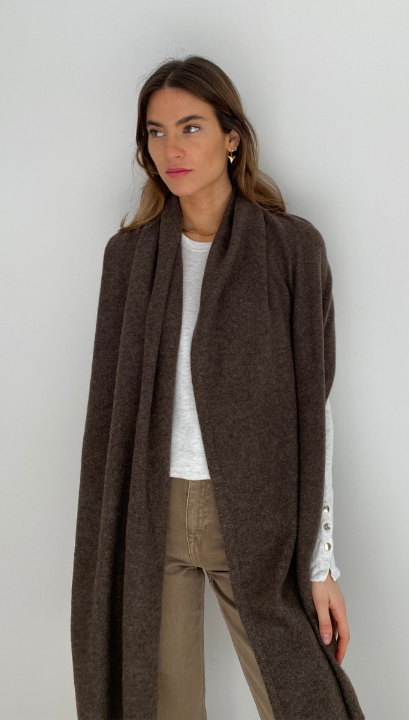 Cashmere Travel Wrap - Bark