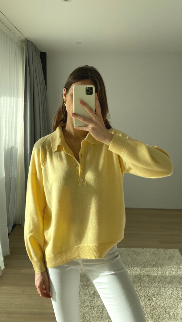 CAPRICE CASHMERE SWEATER - DAFFODIL