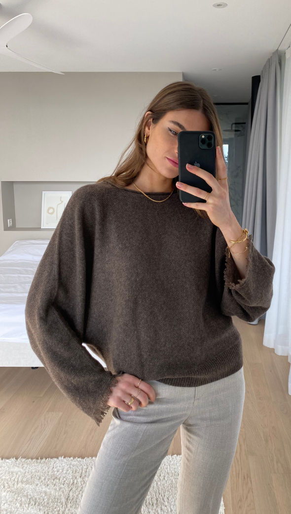 Cherish Cashmere Sweater - Bark