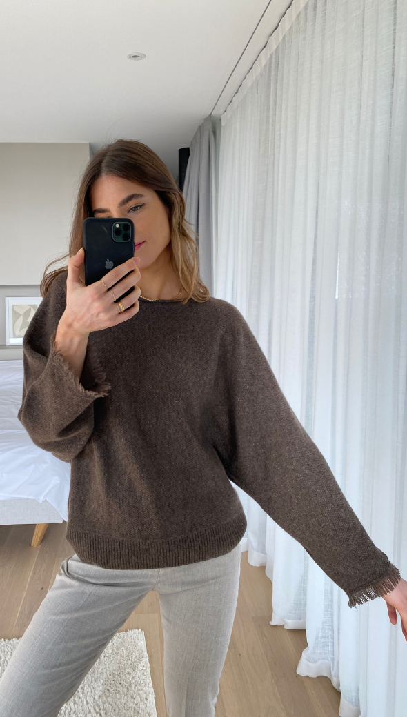 Cherish Cashmere Sweater - Bark