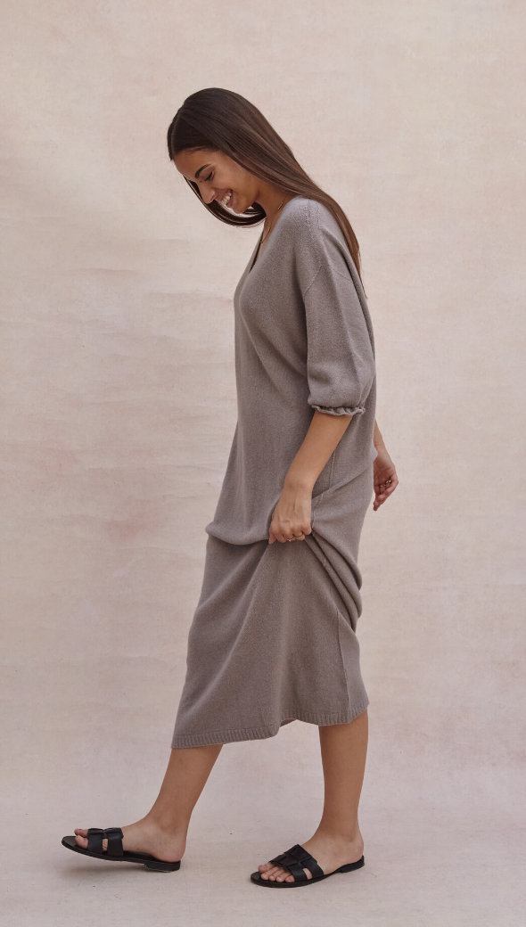 Marlie Knit Dress - Smoke
