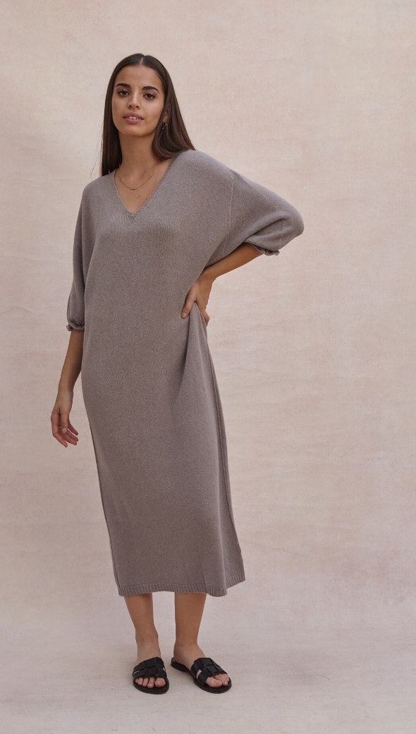 Marlie Knit Dress - Smoke