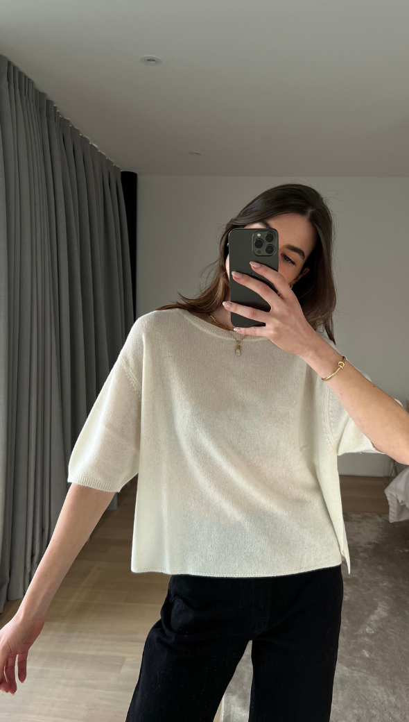 Camille Cashmere Sweater - Ivory