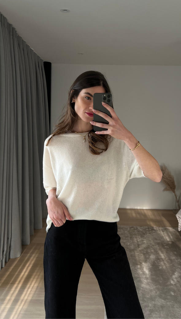 Camille Cashmere Sweater - Ivory
