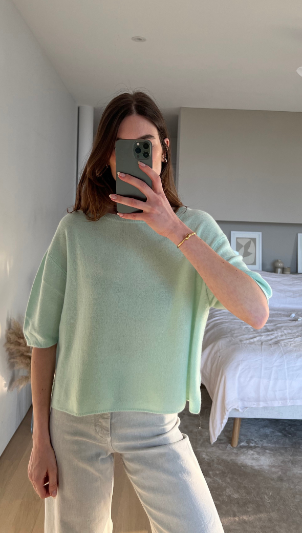 Camille Cashmere Sweater - Mint