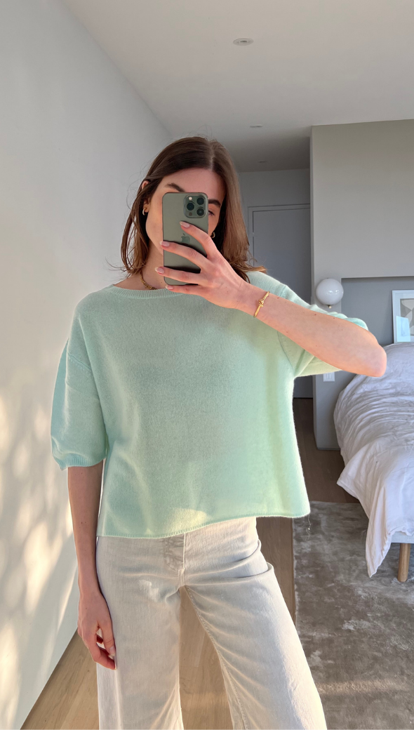 Camille Cashmere Sweater - Mint