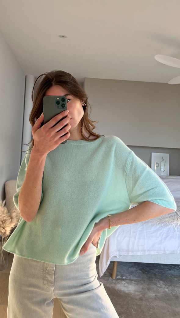 Camille Cashmere Sweater - Mint