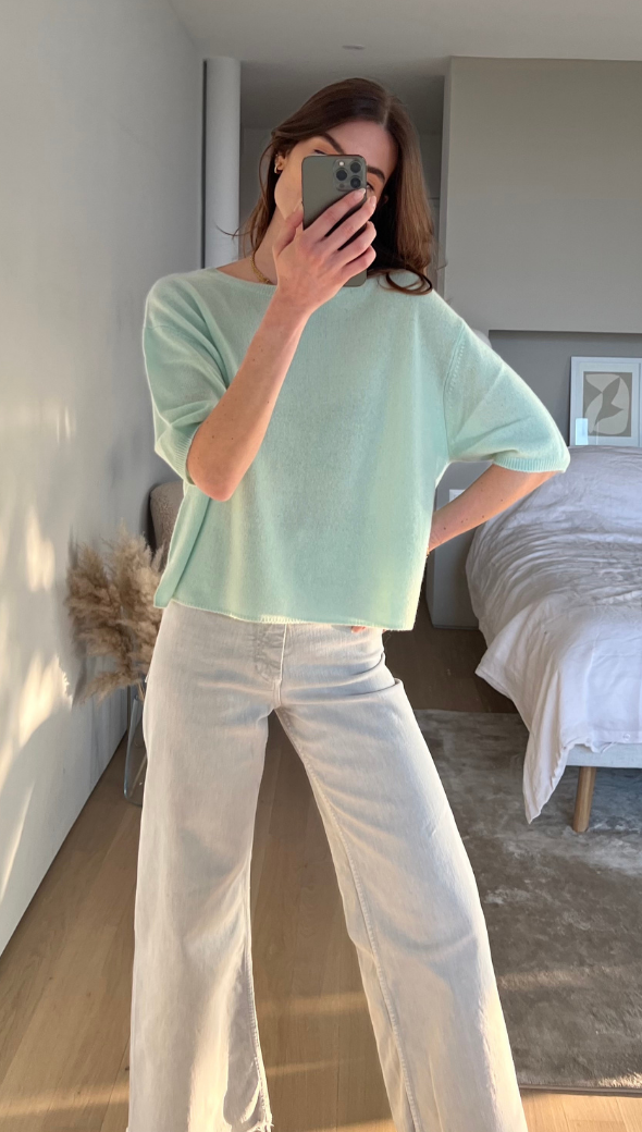 Camille Cashmere Sweater - Mint