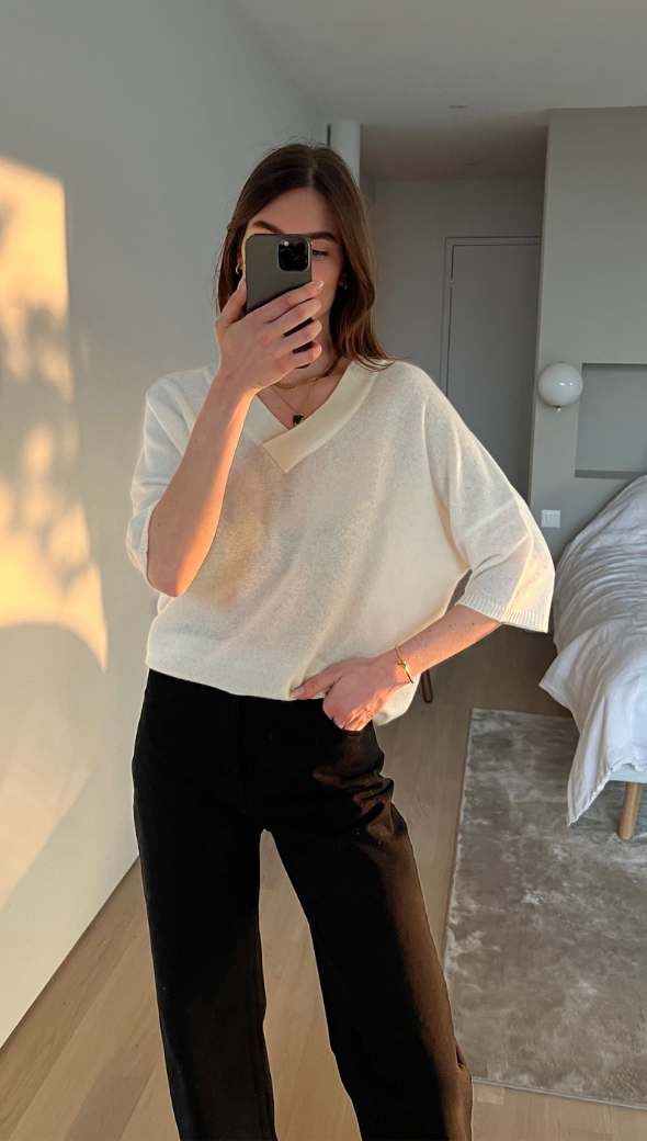Cedar Cashmere Sweater - Ivory