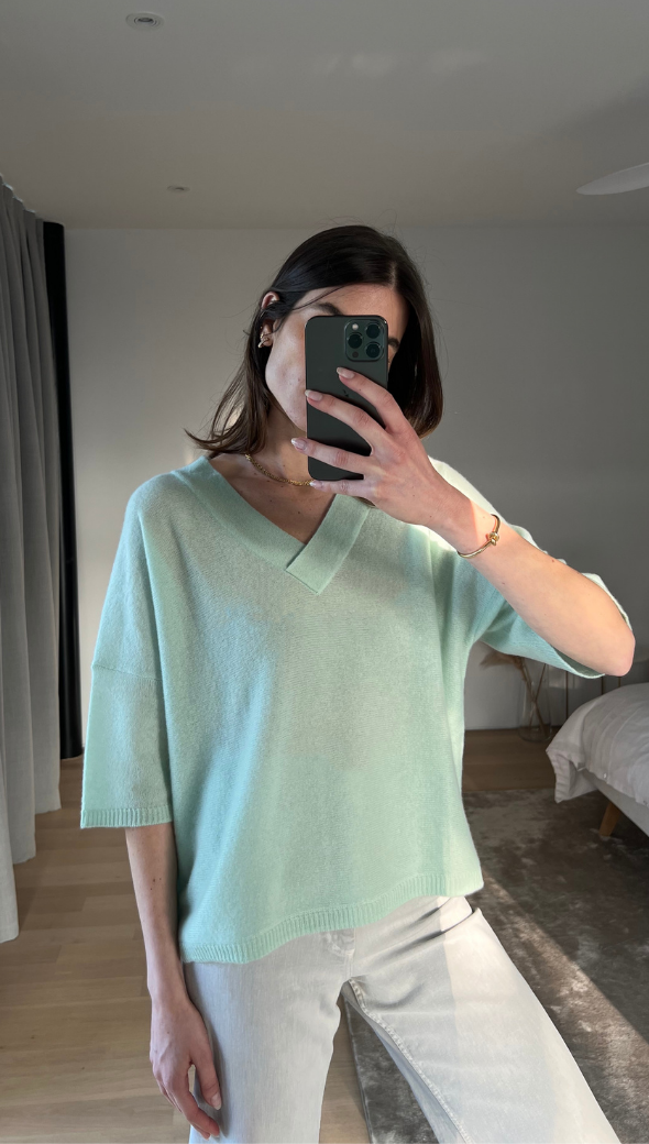 Cedar Cashmere Sweater - Mint