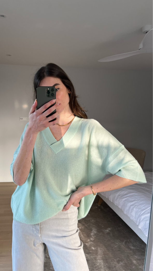 Cedar Cashmere Sweater - Mint
