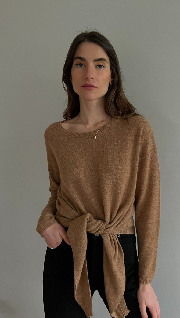 Christa Cashmere Sweater - Tan