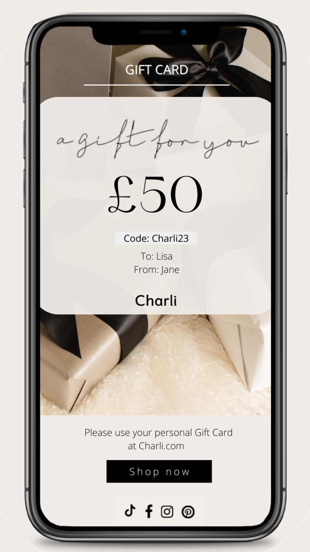 Charli London E-Gift Card - £50