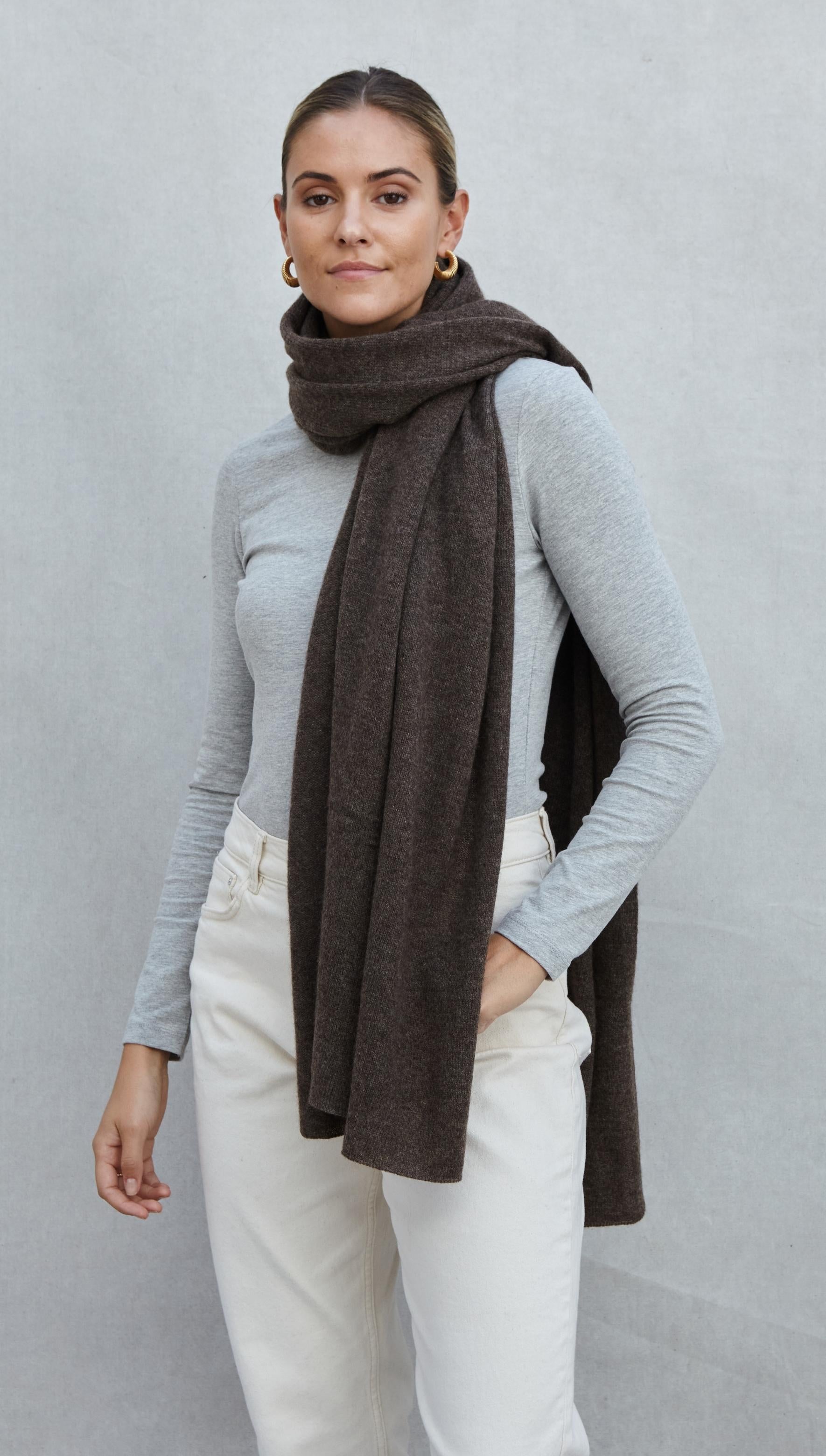 Cashmere Travel Wrap - Bark