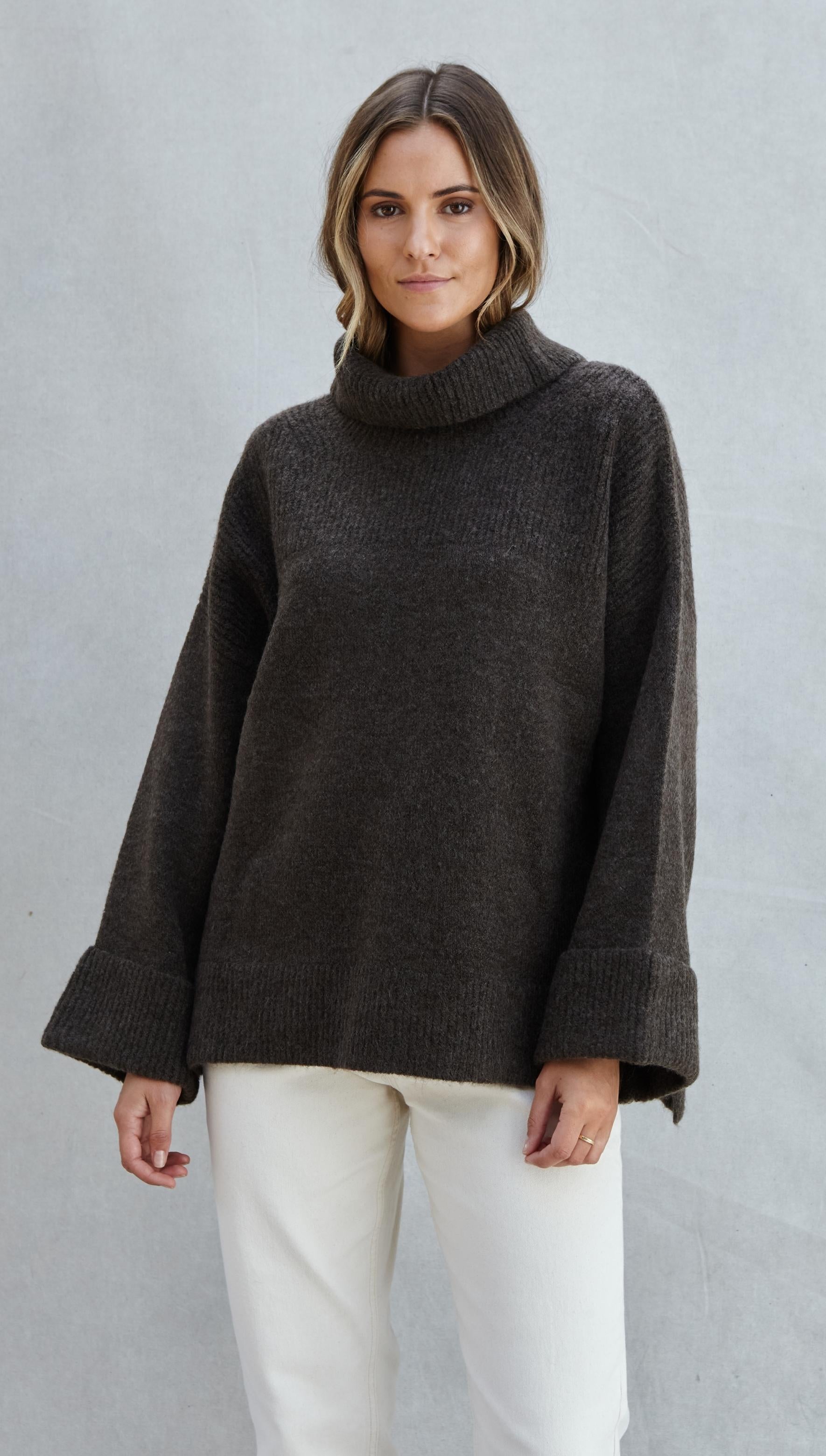 Vanessa Sweater - Dark Espresso Melange