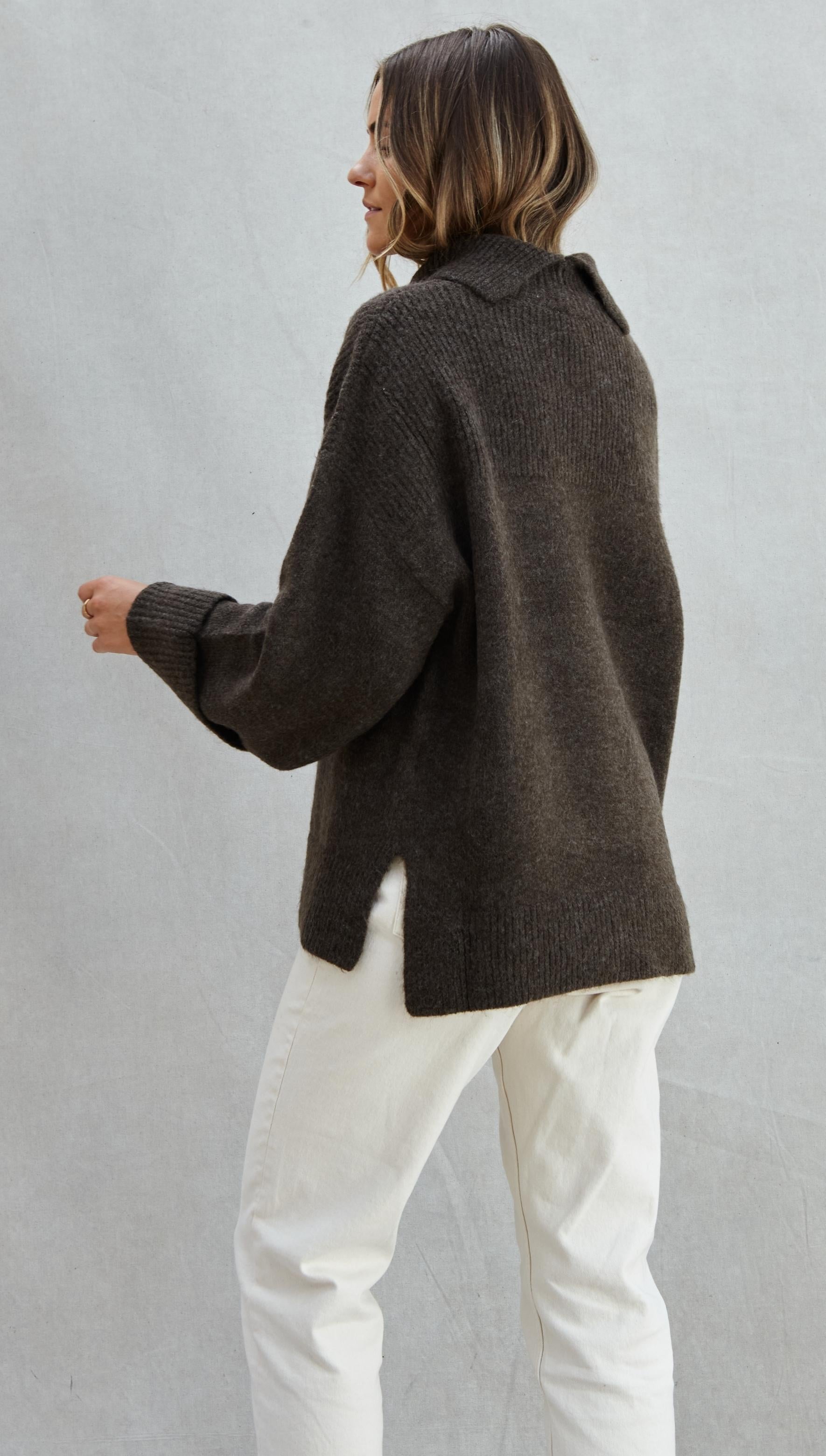 Vanessa Sweater - Dark Espresso Melange