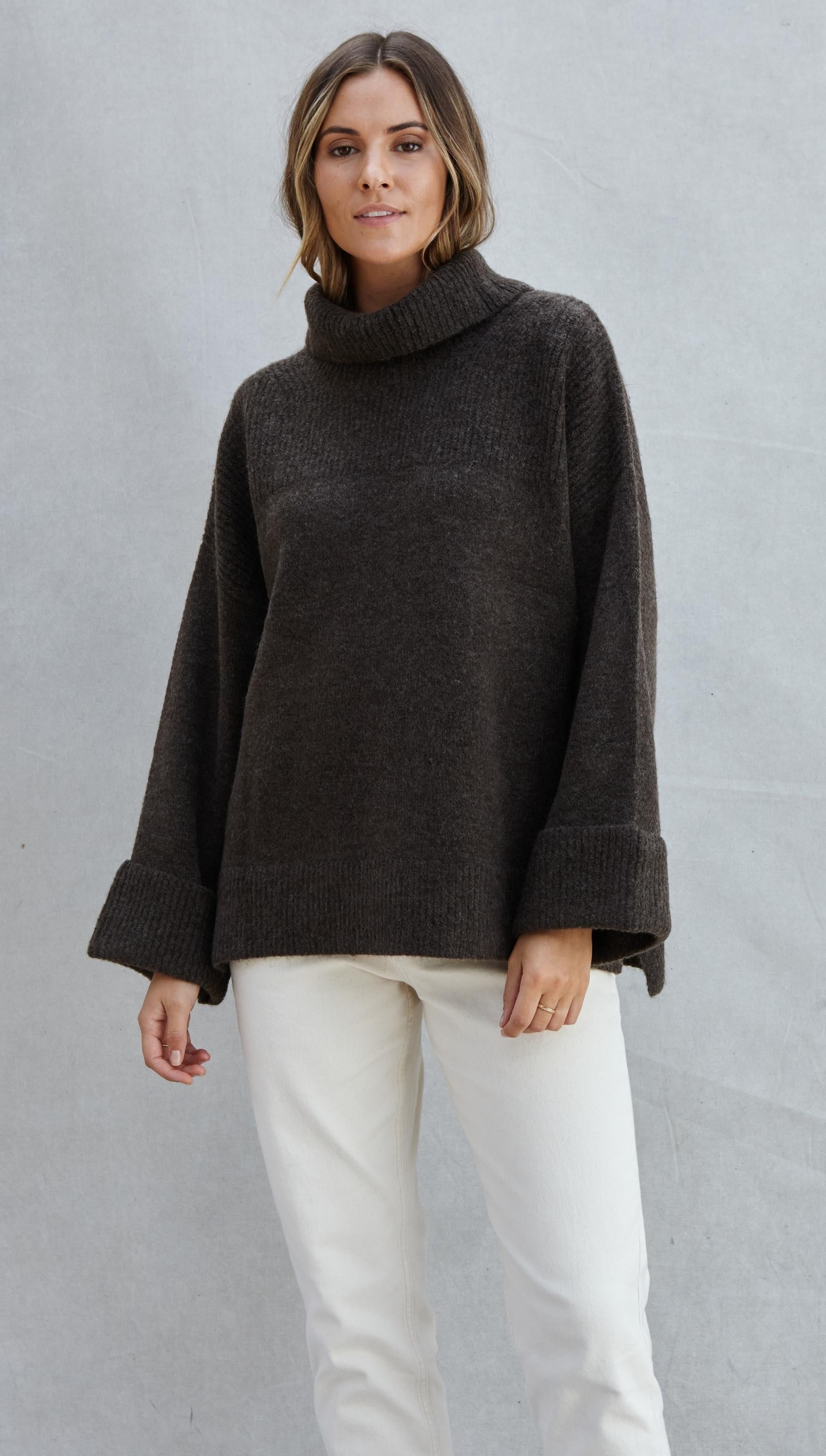 Vanessa Sweater - Dark Espresso Melange