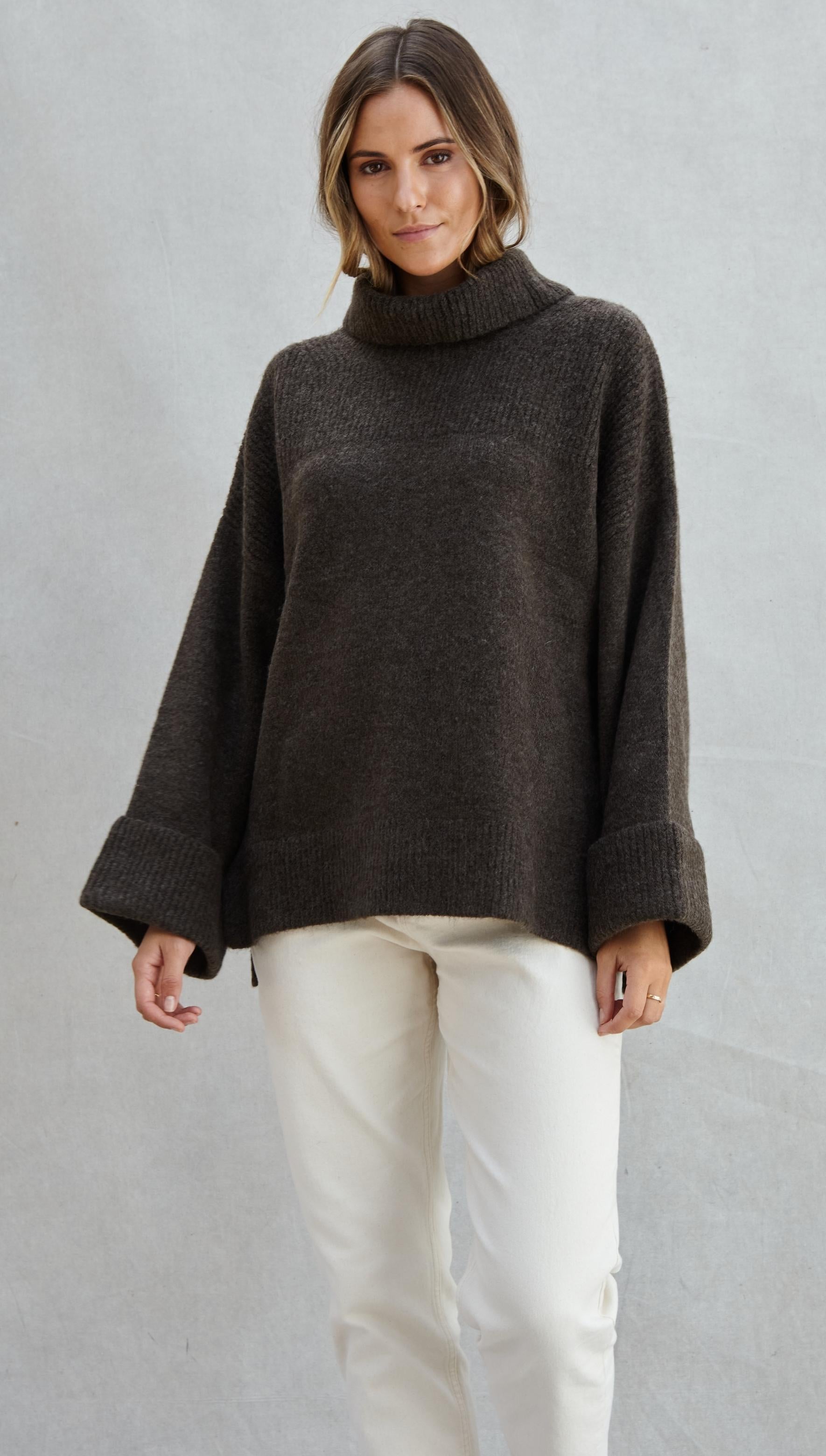Vanessa Sweater - Dark Espresso Melange
