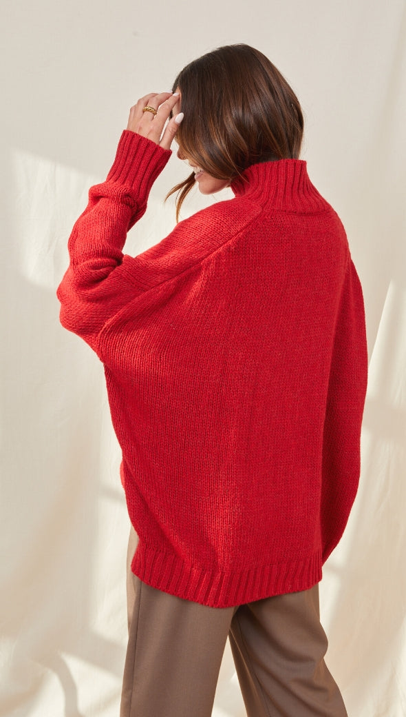 Margot Sweater - Apple Red