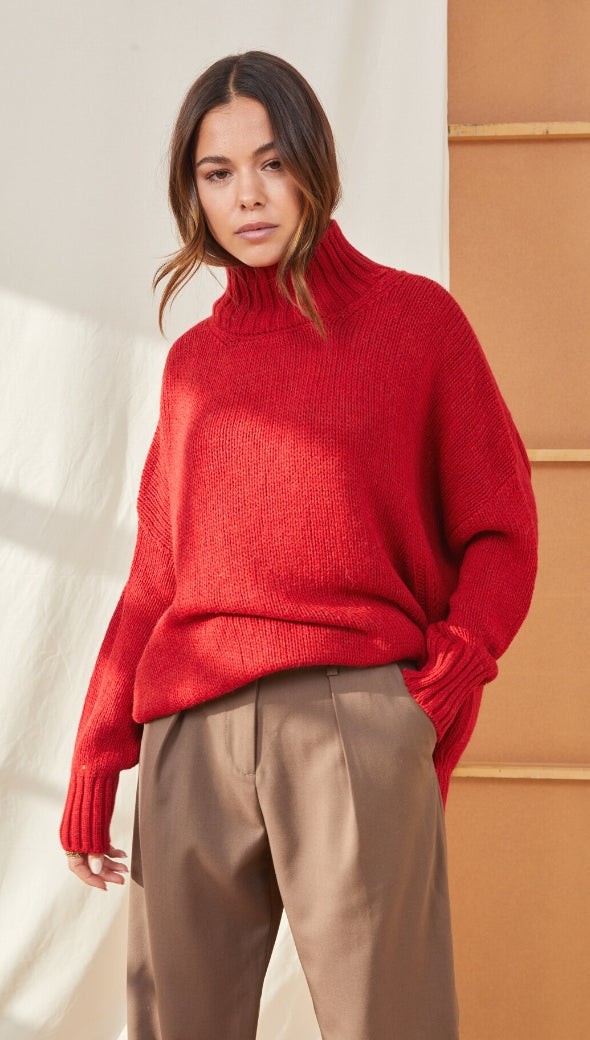 Margot Sweater - Apple Red