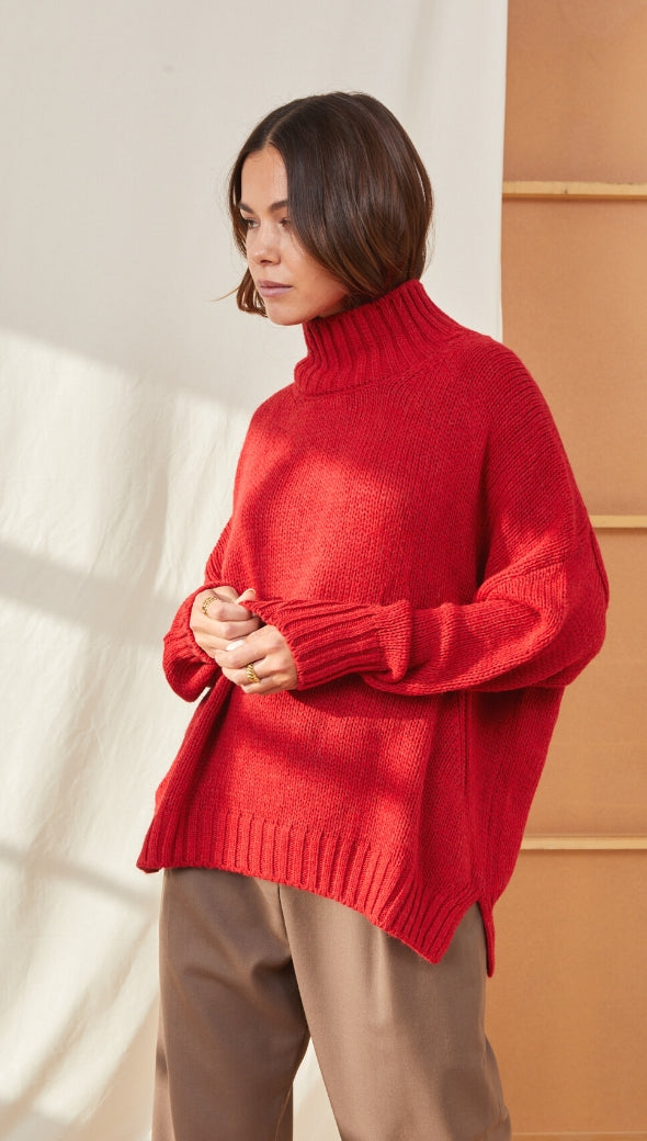 Margot Sweater - Apple Red