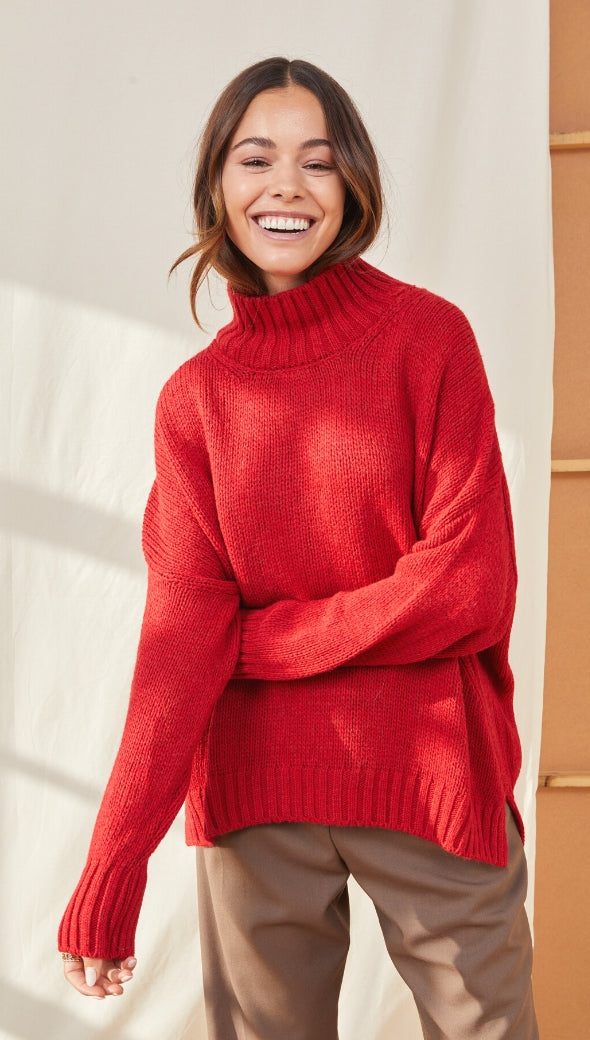 Margot Sweater - Apple Red