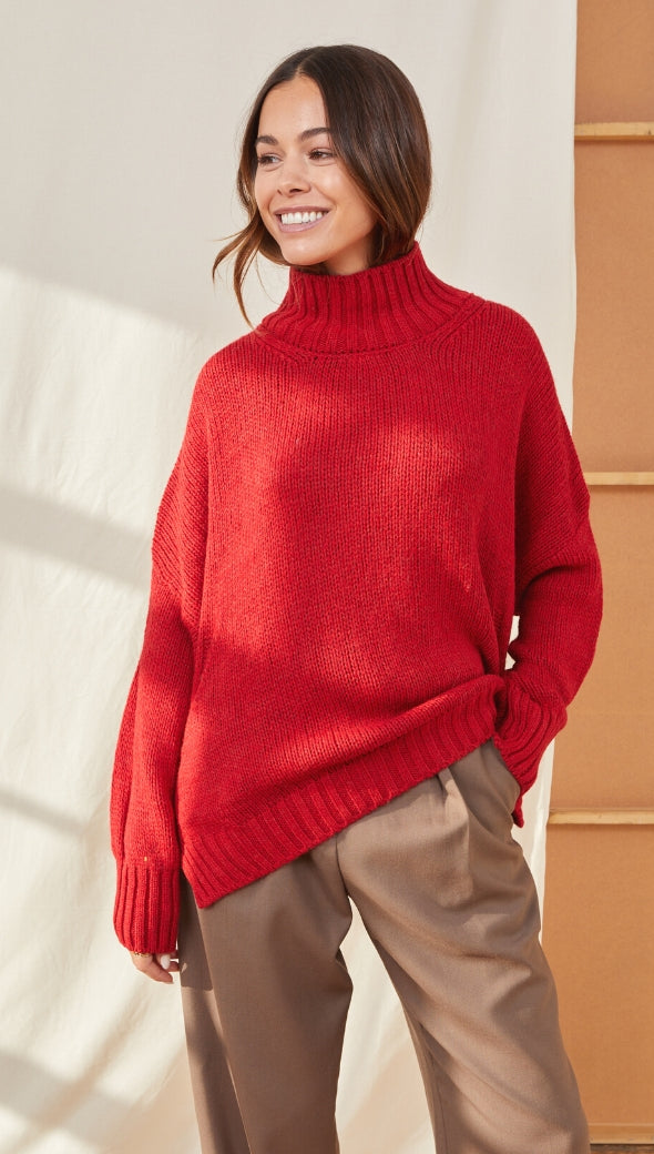Margot Sweater - Apple Red
